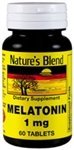 Nature's Blend Melatonin 1 mg Sleep Support - 60 Tablets