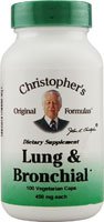 Christopher's Lung & Bronchial 450 mg - 100 Vegetarian Capsules