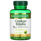 Nature's Bounty Ginkgo Biloba 60mg Capsules - 200 Count