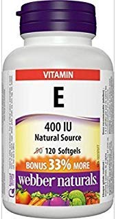 Webber Naturals Vitamin E 400 IU - 120 Softgels