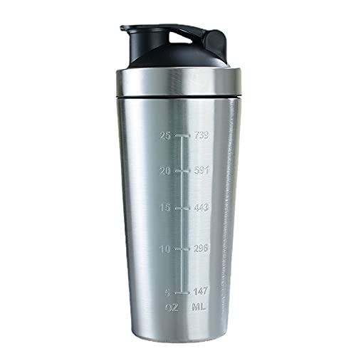 Desconocido Stainless Steel Protein Shaker Bottle with Mixing Ball - 25oz - image 3
