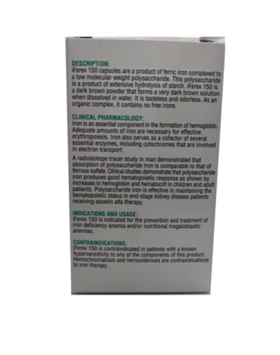 Ziks iFerex 150 Polysaccharide Iron Complex - 100 Capsules - image 4