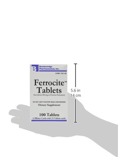 Breckenridge Ferrocite Iron Supplement 324mg - 100 Tablets - image 3