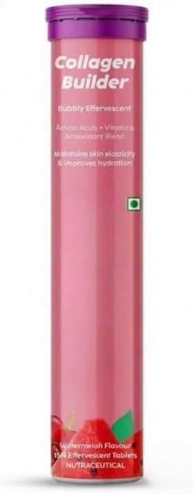 Collagen Builder Bubbly Effervescent Watermelon for Hydrated Skin - 15 Tablets