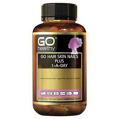 Go Healthy Hair Skin Nails Plus 1-a-Day - 100 Vegetarian Capsules