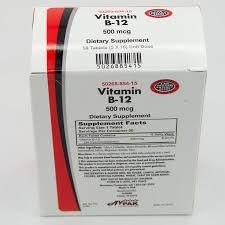 AvPak Vitamin B12 500mcg Tablet - 50 Count