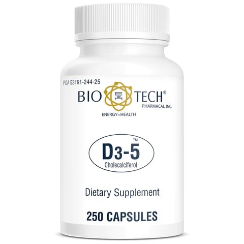 Bio-Tech Pharmacal D3-5 Vitamin D3 5000 IU - 250 Capsules