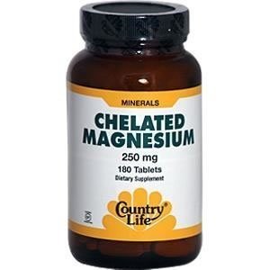 Country Life Chelated Magnesium 250 mg - 180 Tablets
