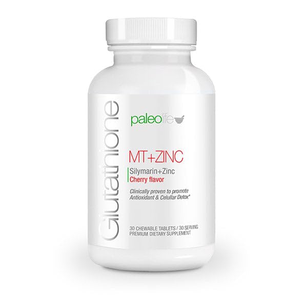 Paleolf Premium Glutathione + Milk Thistle + Zinc -30 Chewable Tablets