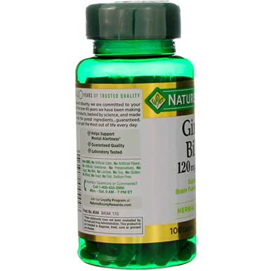 Nature's Bounty Ginkgo Biloba 120mg - 300 Capsules - image 7