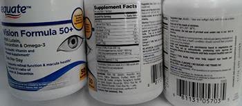 Equate Vision Formula 50+ Lutein, Zeaxanthin & Omega-3 - 300 Softgels - image 2