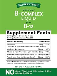 Nature's Truth Sublingual B Complex Liquid Plus B-12 - 2 fl oz (Pack of 2) - image 3