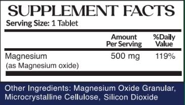 VitaVita Nutritions Magnesium 500mg Tablets - 60 Count - image 3