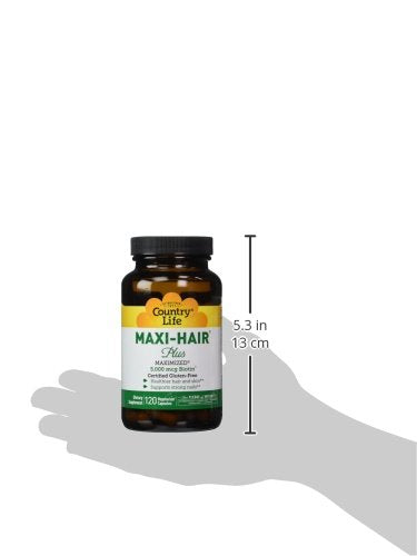 Country Life Maxi-Hair Plus Biotin Vegetarian Capsules - 120 Count - image 2