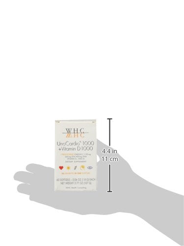 WHC UnoCardio 1000 Omega-3 Fish Oil with D3 - 60 Softgels - image 10