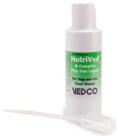 Vedco Nutri Ved B Complex Plus Iron Liquid for Pets - 4 oz