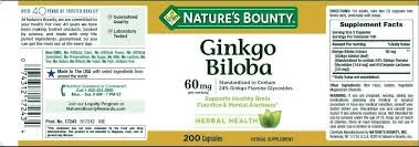 Nature's Bounty Ginkgo Biloba 60mg Capsules - 200 Count - image 2