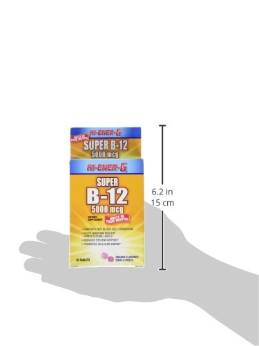 Hi-Ener-G Super B-12 5000 mcg - 30 Tablets - image 3