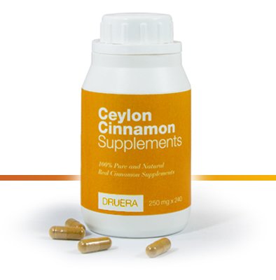 Dru Era Ceylon Cinnamon Supplements 250mg - 240 Capsules