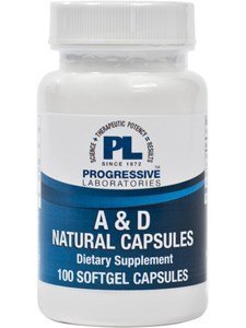 Progressive Laboratories Vitamin A and D Complex - 100 Softgels