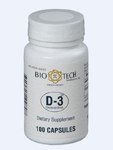Bio-Tech D3 Cholecalciferol 1000 IU - 100 Capsules