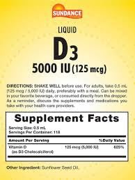 Sundance Vitamin D3 5000 IU Liquid - 8 Ounce - image 5