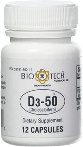 Bio-Tech Pharmacal D3-50 Vitamin D3 50,000 IU - 12 Capsules - image 4