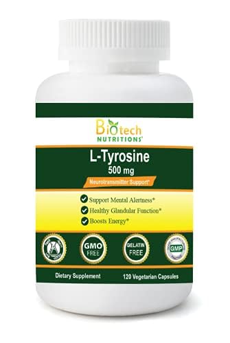 Biotech Nutritions L-Tyrosine 500 mg - 120 Vegetarian Capsules
