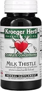 Kroeger Herb Milk Thistle 80% Silymarin - 90 Capsules