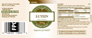 GNC Natural Brand Lutein 40mg Eye Health Support - 30 Softgels - image 3