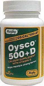 MAJOR RUGBY LAB Oysco 500+D Calcium Vitamin D Tablets - 60 Count