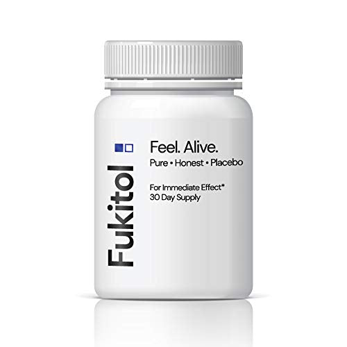 Fukitol Placebo Pills Stress Relief Gag Gift - 30 Capsules