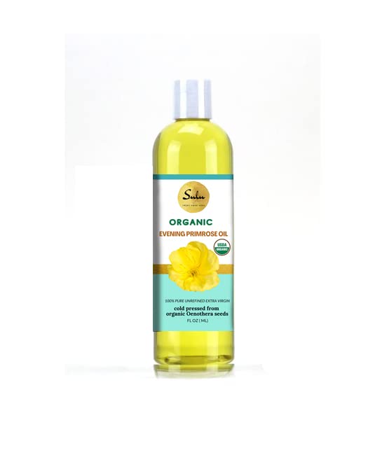 SULU ORGANICS 100% Pure Organic All Natural Evening Primrose Oil 12%
