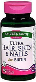 Nature's Truth Ultra Hair, Skin & Nails plus Biotin Caplets - 120 Count