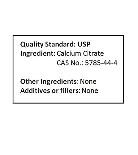 NuSci Calcium Citrate Powder Pure Bio-Available Form Calcium