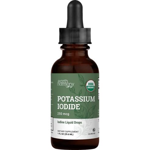 Earth Harmony Naturals Potassium Iodide 250 mcg Liquid - 1 Fl Oz