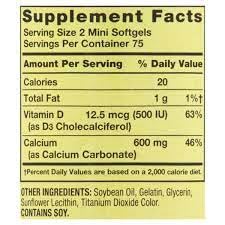 Generic Spring Valley Calcium Plus Vitamin D3 - 150 Softgels - image 5
