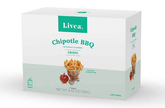 Livea. Meal Replacement Chipotle BBQ Crisps - 7 Count