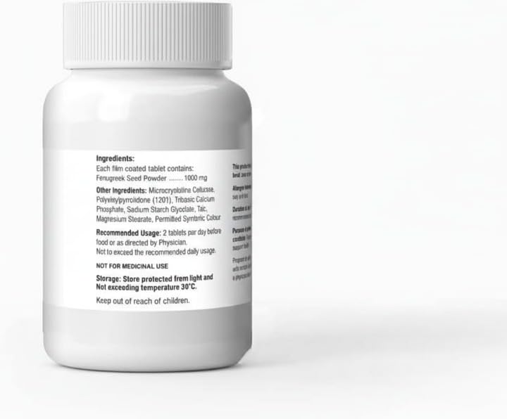 Generic Fenugreek Capsules with Trigonelline Digestive Support - 60 Tablets - image 2