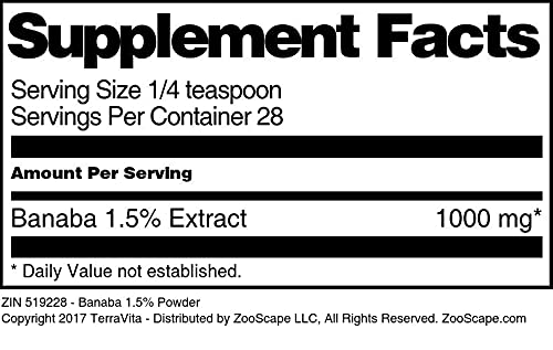Terravita Banaba 1.5% Powder - 3 Pack (1 oz each) - image 3