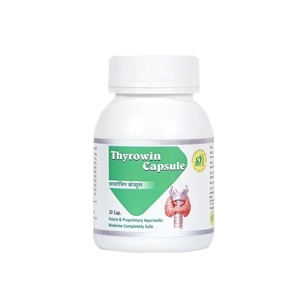 SN Herbals Thyrowin Herbal Capsules Ayurvedic Formula - 30 Capsules