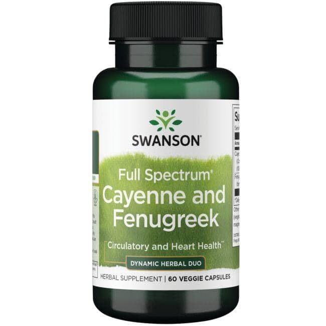 Swanson Full Spectrum Cayenne & Fenugreek - 60 Vegetarian Capsules - image 4