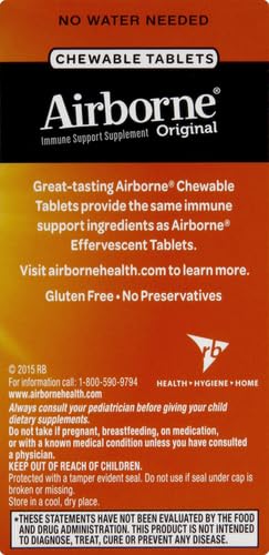 Airborne Vitamin C 1000mg Chewable Tablets Immune Support - 32 Tablets - image 11