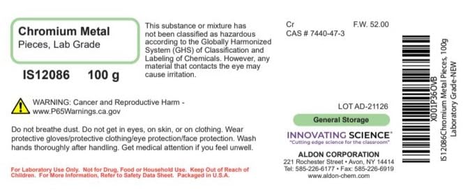 ALDON Chromium Metal Pieces Laboratory Grade - 100g - image 2