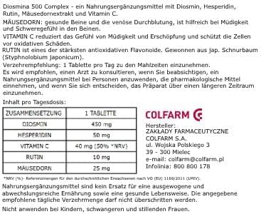 Generic Diosmina Complex Micronized Diosmin Hesperidin Rutin - 60 Tablets - image 3