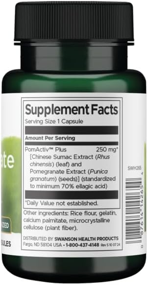 Swanson HRB Pomegranate Extract Standardized 250 mg - 60 Capsules - image 2