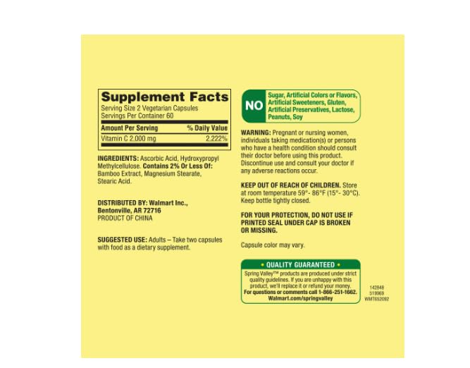 YOLOMOLO Ultra Strength Vitamin C 2000 mg - 120 Capsules - image 2