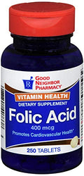 Good Neighbor Pharmacy Folic Acid 400 MCG - 250 Tablets