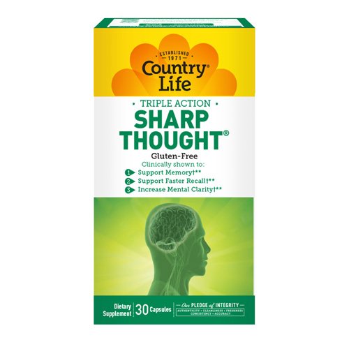 Country Life Sharp Thought Vegetarian Capsules - 120 Capsules