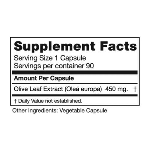 Seagate Products Olive Leaf Extract Supplements 450 mg Capsules
